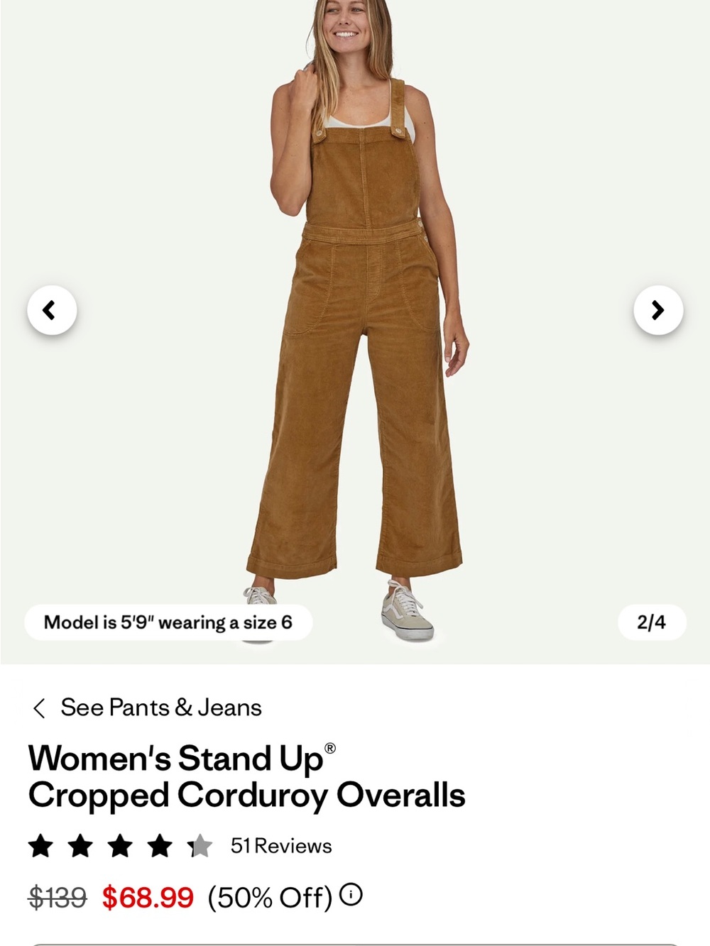 Patagonia Corduroy Overalls